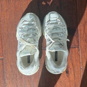 Dolce Gabanna White Lace Chunky Sneaker